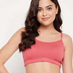 Clovia Pink Full Coverage Removable Cups Beginner's Bra-image-79