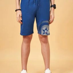 SF Jeans by Pantaloons Blue Printed Cotton Regular Fit Printed Shorts-picture-17