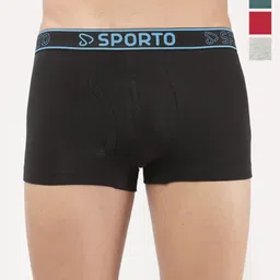 Sporto by Macho Pack Of 4 Combed Cotton Trunks-picture-43