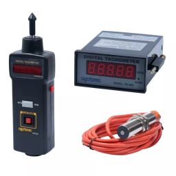 Systems Tech HTM 590 Contact Type & TM 802 Digital Panel Mount Tachometer with Magnetic Pick-up Sensor-10