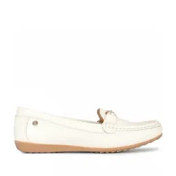 Hush Puppies by Bata Women's MACI TRIM Off White Loafers-image-79