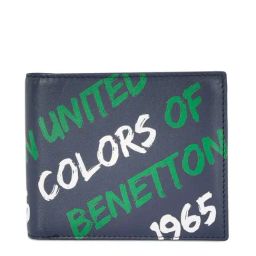 United Colors of Benetton Olson Navy Leather Printed Bi-Fold Wallet-44