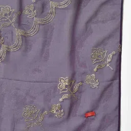 W Deep Purple Sequins Pattern Dupatta image 4