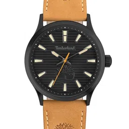 Timberland Men Black Dial & Brown Leather Strap Analogue Watch TDWGA2152003-14