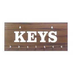 eCraftIndia Keys Theme Wooden Key Holder with 7 Hooks image 2