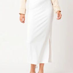 Globus White Midi Skirt-image-55