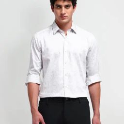 Arrow New York White Cotton Slim Fit Printed Shirt-picture-46