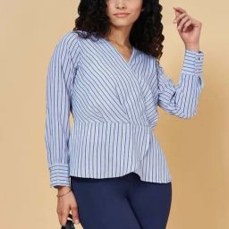 Annabelle by Pantaloons Blue Striped Top-picture-35