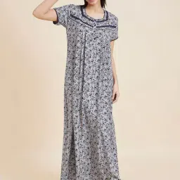 Sweet Dreams Blue Printed Nighty-image-127
