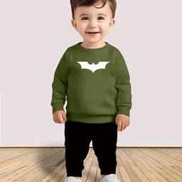 MITANSH Kids Graphic Printed Round Neck T-shirt With Trousers-image-82