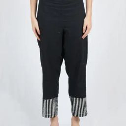 Banana Labs Black Monochrome Edit Cotton Graded Pants-image-95
