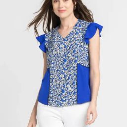 SHAYE Blue Printed Top-image-32