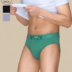 XYXX Multicolor Cotton Briefs - Pack of 3-image-77