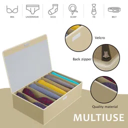 Kuber Industries Beige Set of 4 Regular Drawer Organiser Organisers image 4