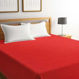 Fabindia Deepali Red Cotton Single Bed Cover-image-4