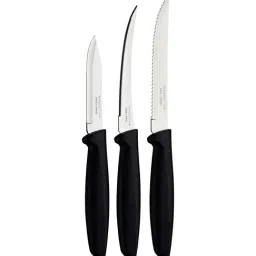 Tramontina Black Stainless Steel Blade, Polypropylene Handle Set - Vegetable, Tomato, Fruit-5