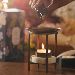 Pure Home and Living Brwon Oud Waters Diffuser with Tealight-15