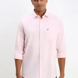 Allen Solly Pink Cotton Slim fit Solid Casual Shirt-picture-30