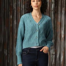 High Star Blue Self Design Sweater-picture-19