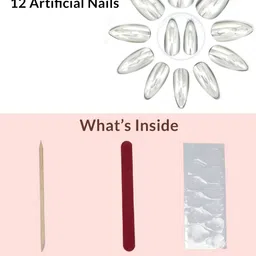 PRIVIU Set Of 12 Reusable Chromatic Nail With Application Kit - Chrome image 5