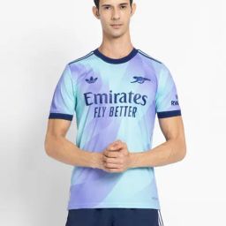 Adidas Blue Slim Fit Printed Jersey-image-38