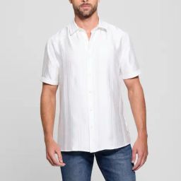 Guess White Regular Fit Stripes Shirt-picture-28