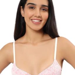 Amante Blush Pink Lace Pattern Full Coverage Bra-picture-18