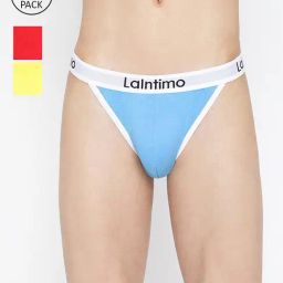 La Intimo Multicolored Comfort Fit Briefs - Pack Of 3-picture-18