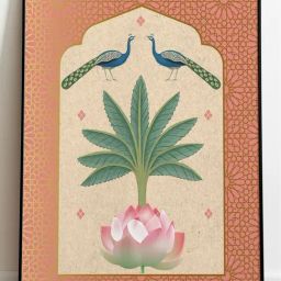 Indian Classic Art Multicolor Canvas Abstract Wall Art-33