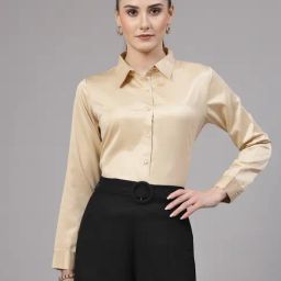 Style Quotient Beige Regular Fit Shirt-46