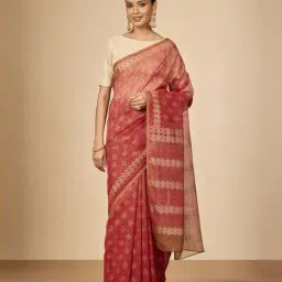 Taneira Light Red Printed Saree-picture-32