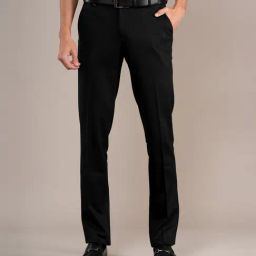 Cantabil Black Regular Fit Self Pattern Trousers-picture-17