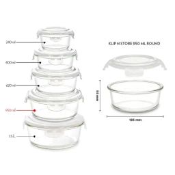 Borosil Transparent Glass Glassware Container (400 ml) image 4