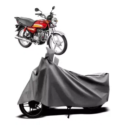 Auto Pearl Two Wheeler Cover with Bag for Hero CD Dawn, Silver-picture-25