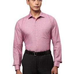 Park Avenue Red Slim Fit Check Cotton Shirt-picture-46