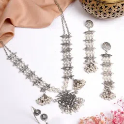 Teejh Pitara Collection Ambika Oxidized Jewellery Set-12