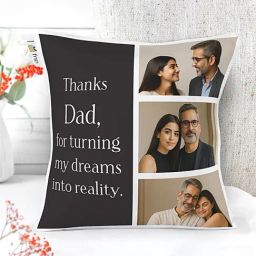 FNP Multicolor Polyester Comfy Photo Cushion for Fathers Day-18