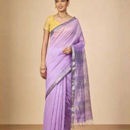 Taneira Light Violet Woven Design Saree-picture-2