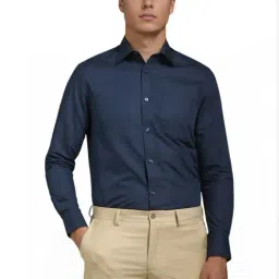 Louis Philippe Navy Regular Fit Shirt-picture-25