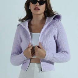 Showoff Purple Regular Fit Sweater-image-62