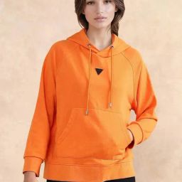 RAREISM Orange Cotton Blend Solid Long Sleeves Sweatshirt-image-25
