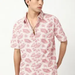 Bewakoof Orange Relaxed Fit Printed Casual Shirt-picture-15