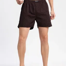 Showoff Black Cotton Slim Fit Printed Boxers-image-13