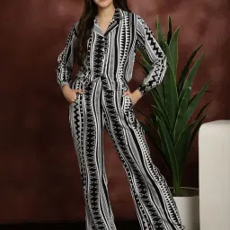 Boston Club Black Printed Top With Pyjamas-picture-2
