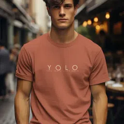 Bullmer Red Cotton Blend Regular Fit Print T-Shirt-image-26