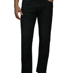 Louis Philippe Black Cotton Slim Fit Jeans-picture-45