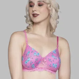 FIMS: Fashion is my Style Pink Floral Print Everyday Bra-picture-37