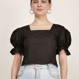 AUDRAPE Women Cotton Square Neck Crop Top-image-53