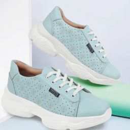 Fausto Women's Sky Blue Sneakers-image-63