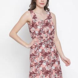 Oxolloxo Multicolor Printed Fit & Flare Dress-picture-4